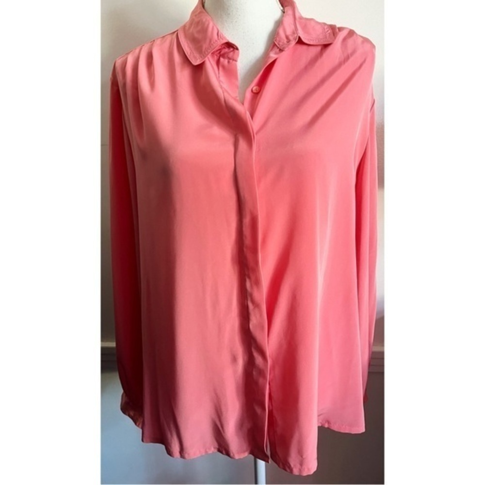 Halston III • Coral Vintage 80’s Button Down Blouse